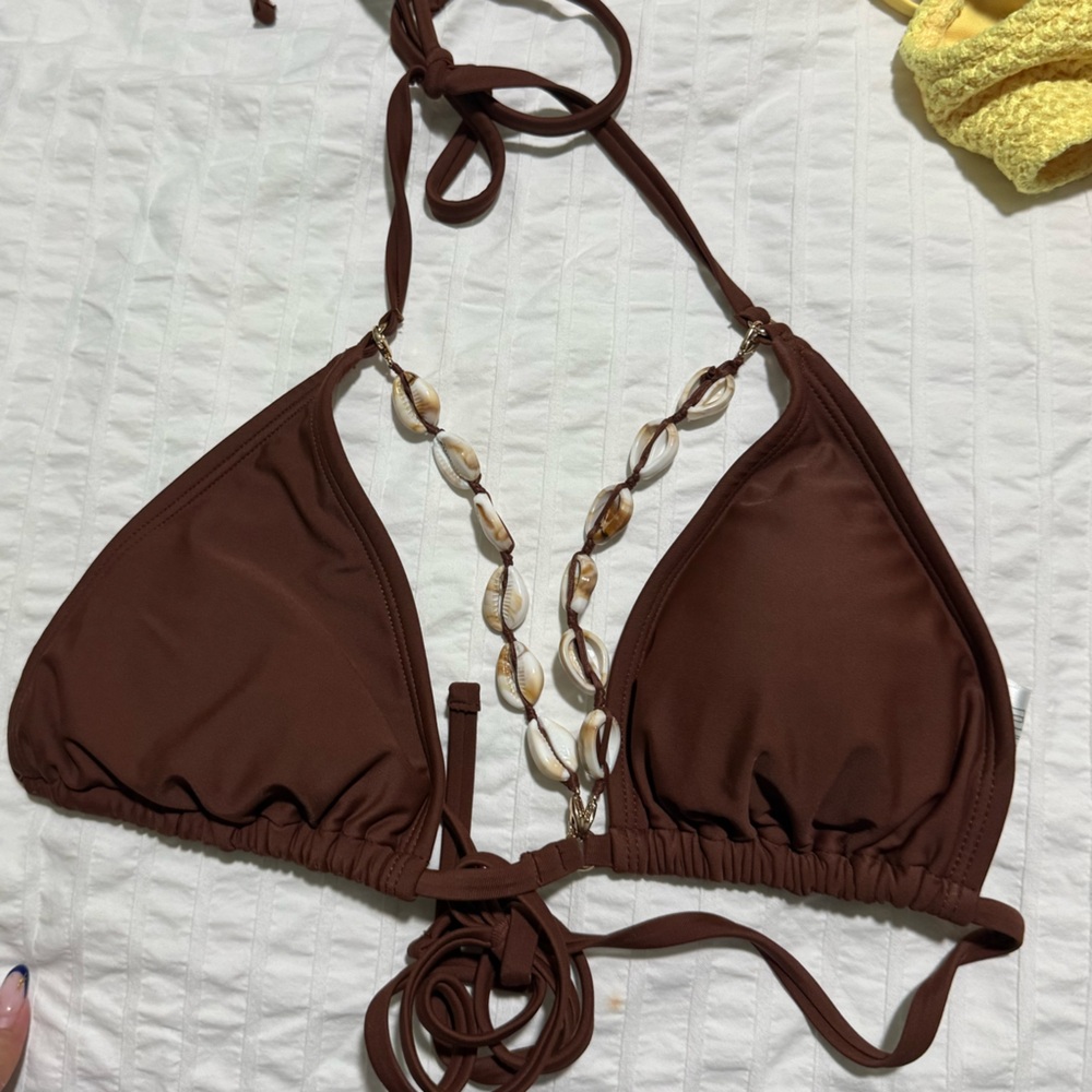 Wild Fable Brown Bikini with Shell Accents